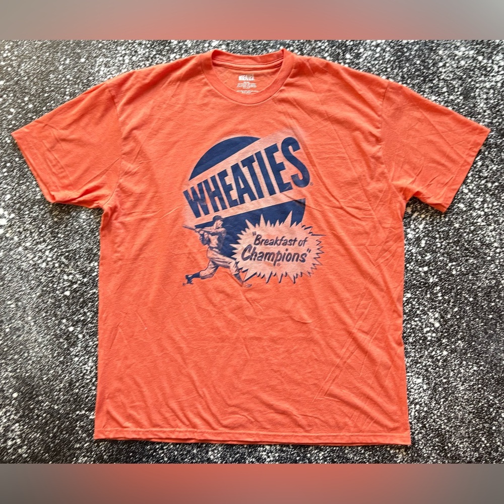 Wheaties (Baseball) Breakfast of Champions Orange Tee XXL